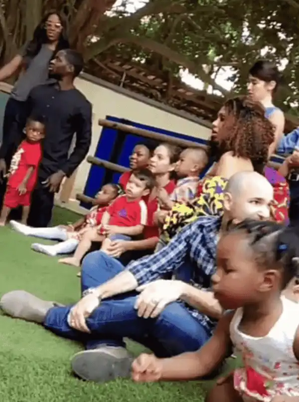 Photos: Tiwa Savage & husband Teebillz enjoy play time with their son